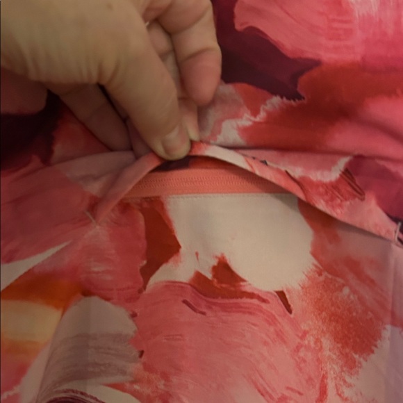 Athleta Pink and Red Patterned Bomber Jacket - Picture 7 of 7